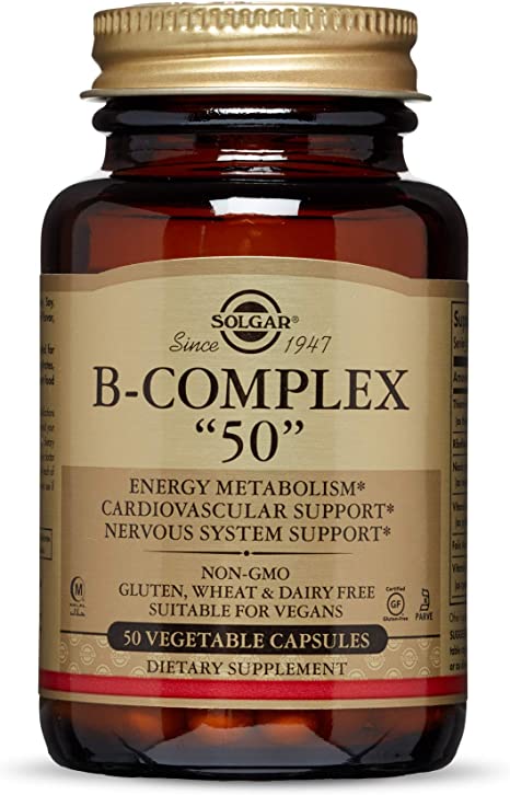 B Complex "50" 50 unités - système nerveux/cardiovasculaire - Solgar